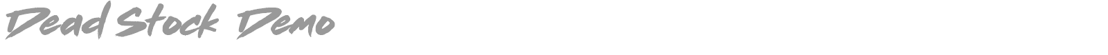 Dead Stock font preview